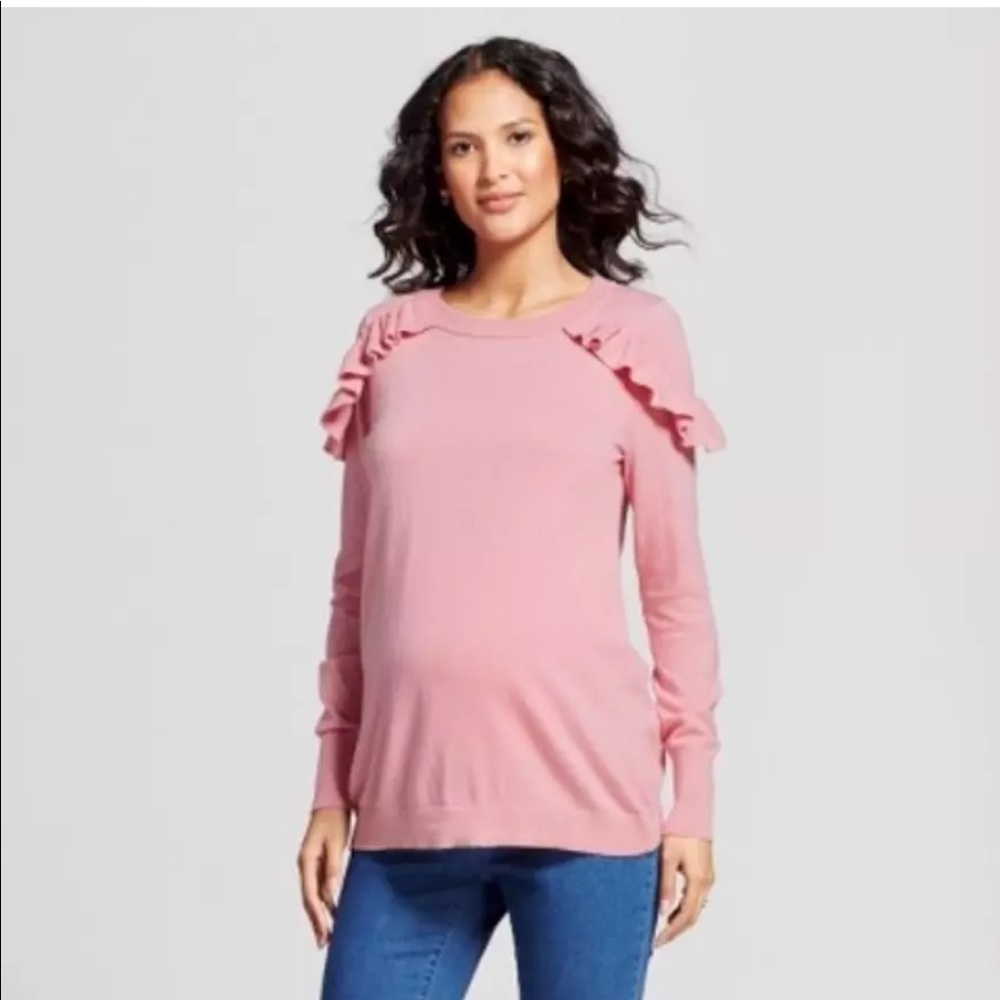Maternity soft light pink sweater